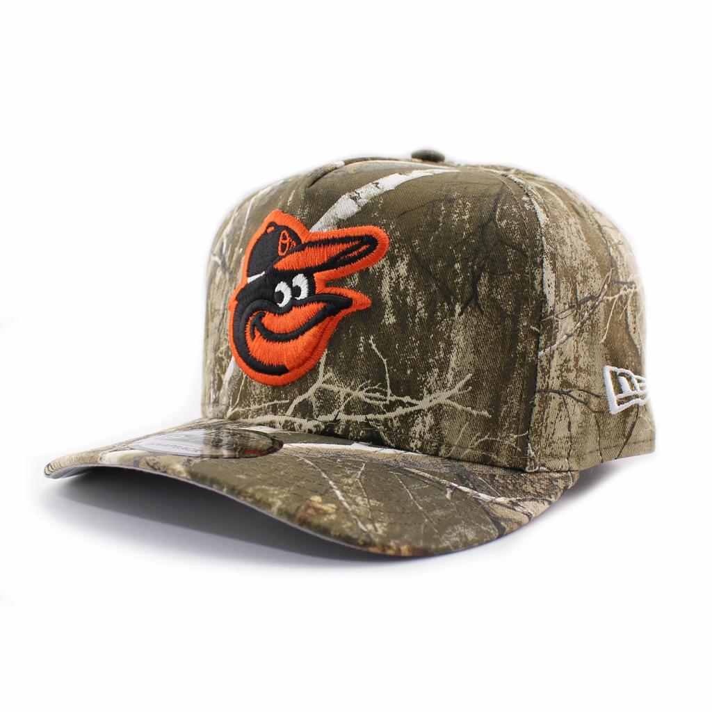 [New Era] Cap 9FIFTY Snapback Baltimore Orioles MLB A-FRAME SNAPBACK CAP REAL TREE CAMO BALTIMORE ORIOLES Baseball Camouflage Hat AF 950 A-Frame