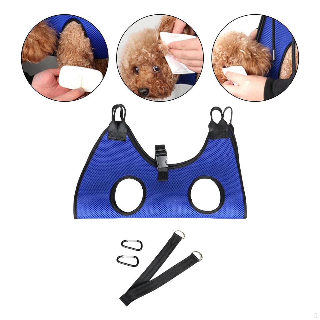Cat Grooming Hammock Pet Bath Adjustable Mesh Cloth Helper Scratch Bite Fixed Bag for Kitty