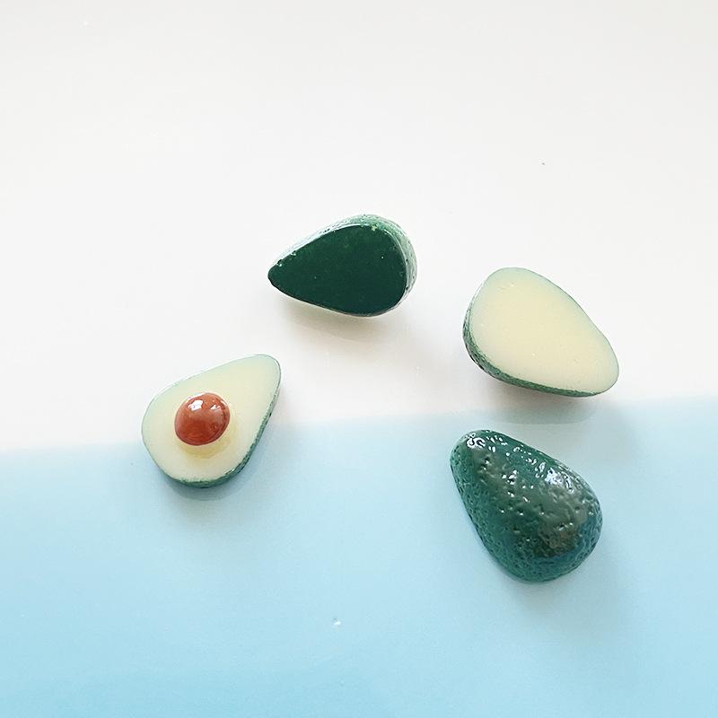 Avocado Cartoon Mini Diy Earrings Adornments Resinhandcrafted Creamy Cover Jelly