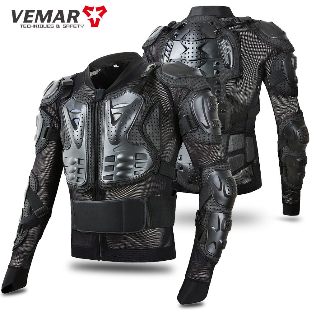 VEMAR Chaqueta Protectora de Armadura para Motocicleta Soporte Corporal Brace ATV MTB Motocross Equipo de Protección Protector Pecho Espalda del Conductor Protección