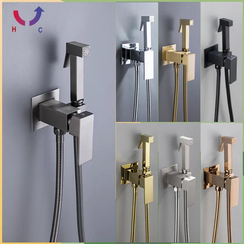 Wall-Mounted Hot & Cold All-Copper Bidet Spray Gun Faucet