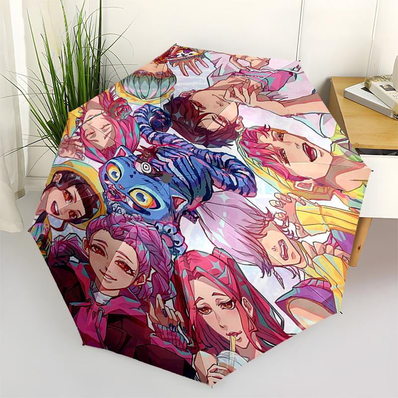 

1pc Outdoor Umbrella with Anime Characters - Automatic Opening/Closing, Portable 3-Fold Design, 8-Rib Iron Frame - Perfect Gift for Fans, Travele