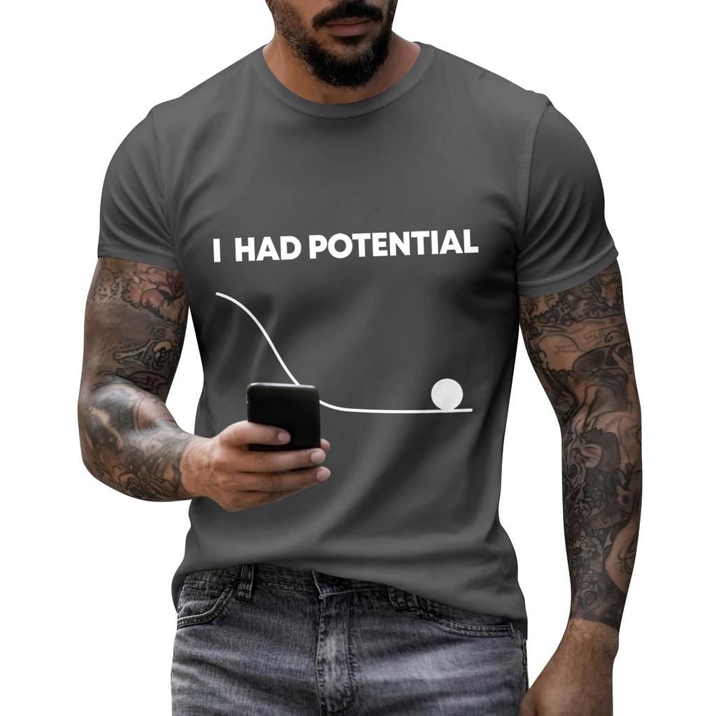 Men's Casual Letter Print Short-Sleeve T-Shirt