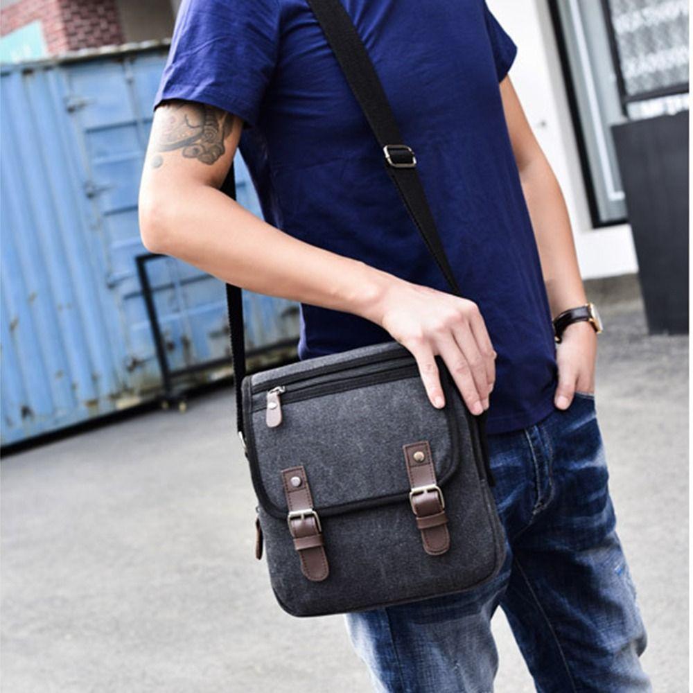 

Холщовая сумка на одно плечо, ретро-сумка через плечо, высококачественная мужская сумка на плечо, повседневная одежда хаки