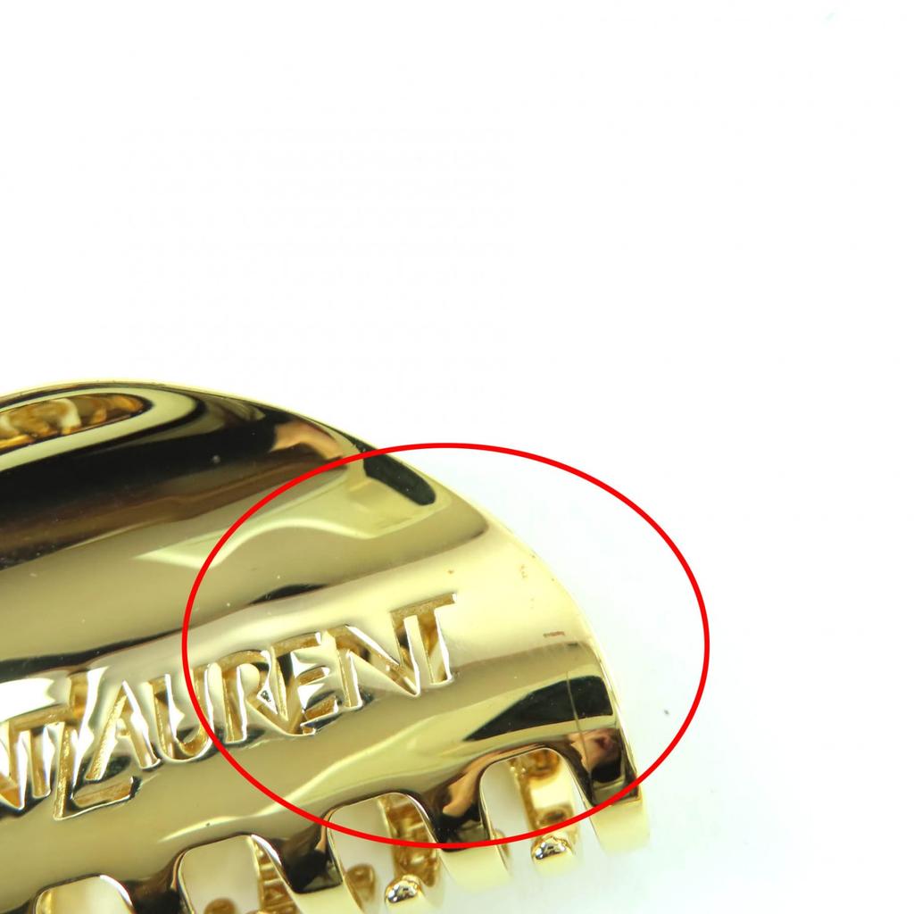 Pristine SAINT LAURENT YSL Heart and Starfish Motif Hair Barrette and Logo Set Used