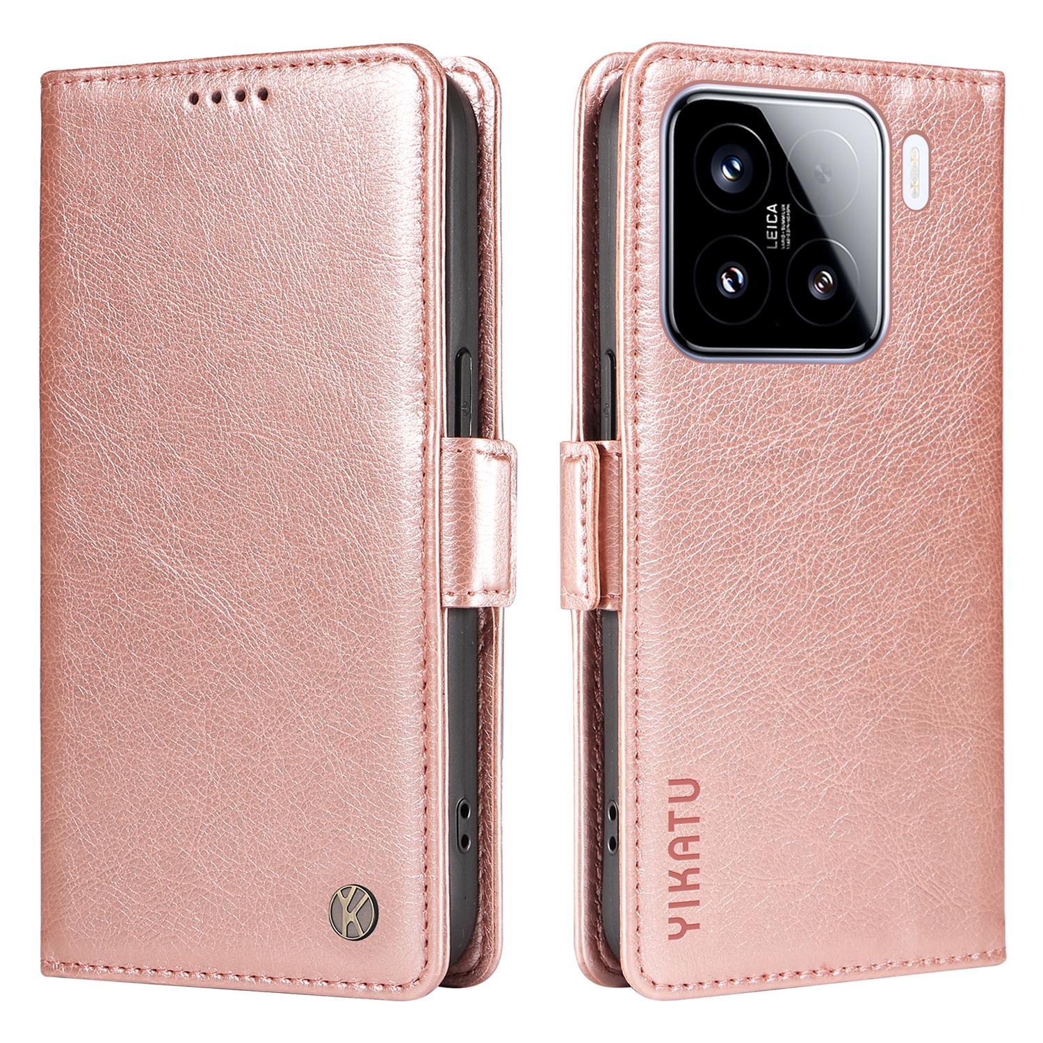 

YIKATU YK-007 Для Xiaomi 15 Чохол Бічна пряжка Шкіряний чохол для телефону з поліуретану Текстура лічі D