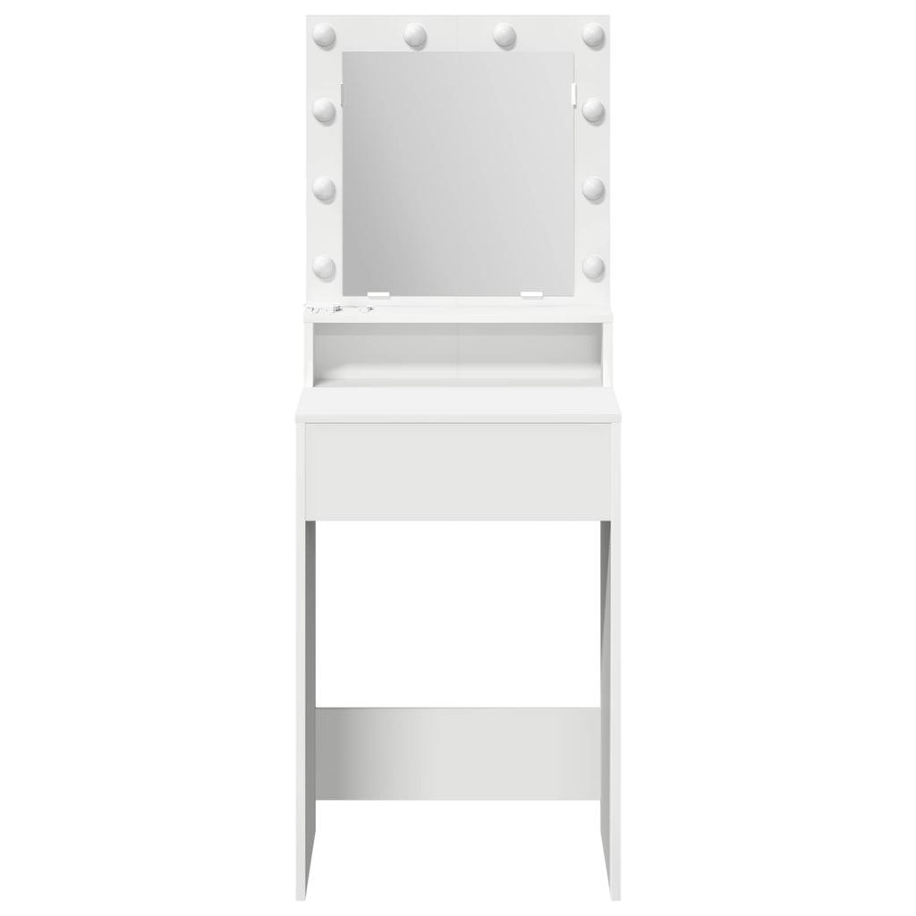 Makeup Table with Shelf White 50 x 41 x 135 cm Particleboard