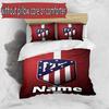 Set copripiumino 3 pezzi (1*Copripiumino + 2*Federe, Senza Nucleo), Set Biancheria da Letto con Nome Personalizzato e Motivo Squadra di Calcio, Decorazione Camera da Letto per la Casa Regalo
