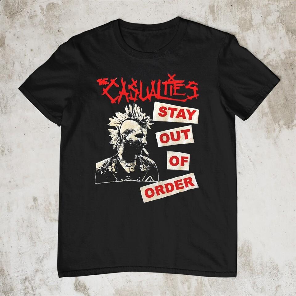 NEW The Casualties tee Short Sleeve Gift For Fan Black All Size Shirt XL