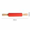 Multicolor Pastry Dough Roller Wooden Handle Flour Roller New Silicone Rolling Pin  Cooking Utensil