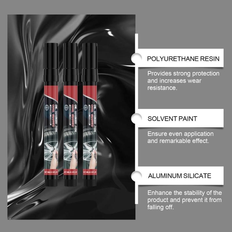 Permanent Marker Waterproof Paint Markers for Metal Surfaces Tire Black Paper Wood Oil Based Paint Marker