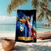 1PC Custom Name Goalkeeper Action Beach Towel Highly Absorbent And Sand-Resistant Towel for Swimming, Pool, Yoga, And Travel Lightweight