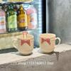Girl's Heart 3D Bow Ceramic Mug Creative Coffee Cup Girl's Gift Handheld Exquisite Gift