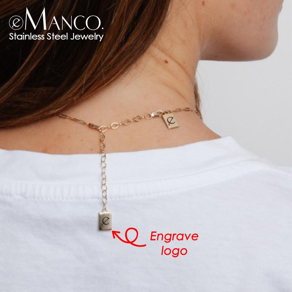 EManco HOT Stainless Steel Extender Chain Lobster Clasps Tags Connector DIY Jewelry Making Findings Bracelet Necklace Anklet