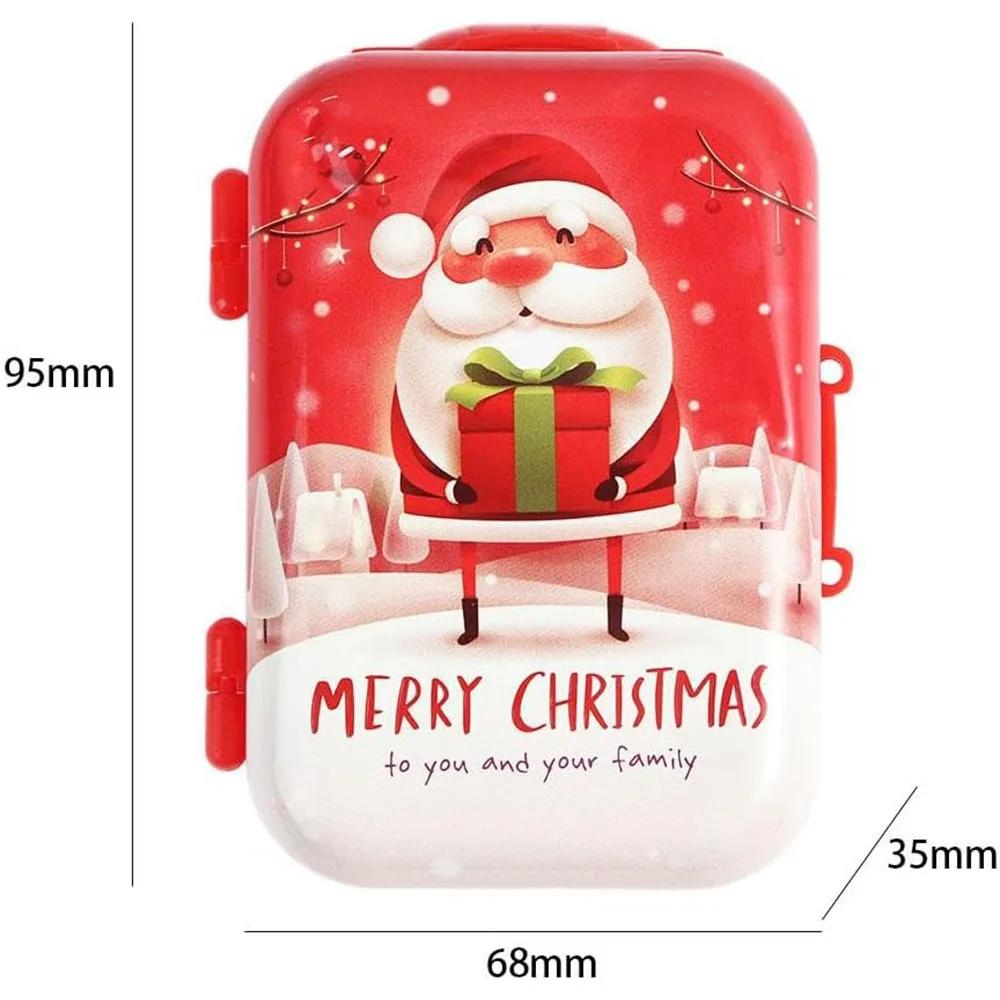 1-20PCS Christmas Mini Trolley Candy Box Cartoon Coin Purse Creative Kids Holiday Gift Box Party Favor Christmas Decoration