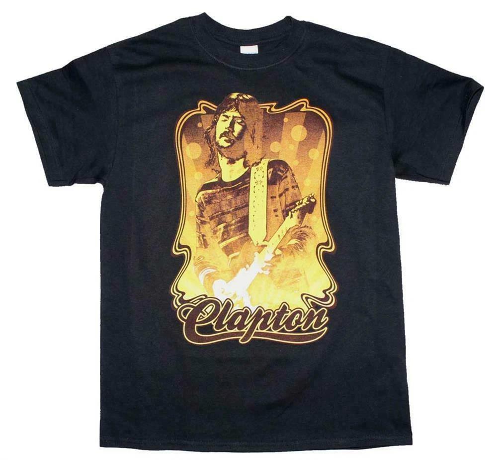 

Official Eric Clapton Ray of Light Mens Black 100% Cotton T-shirt Mens Tees Top Eric Clapton Classic Tee L