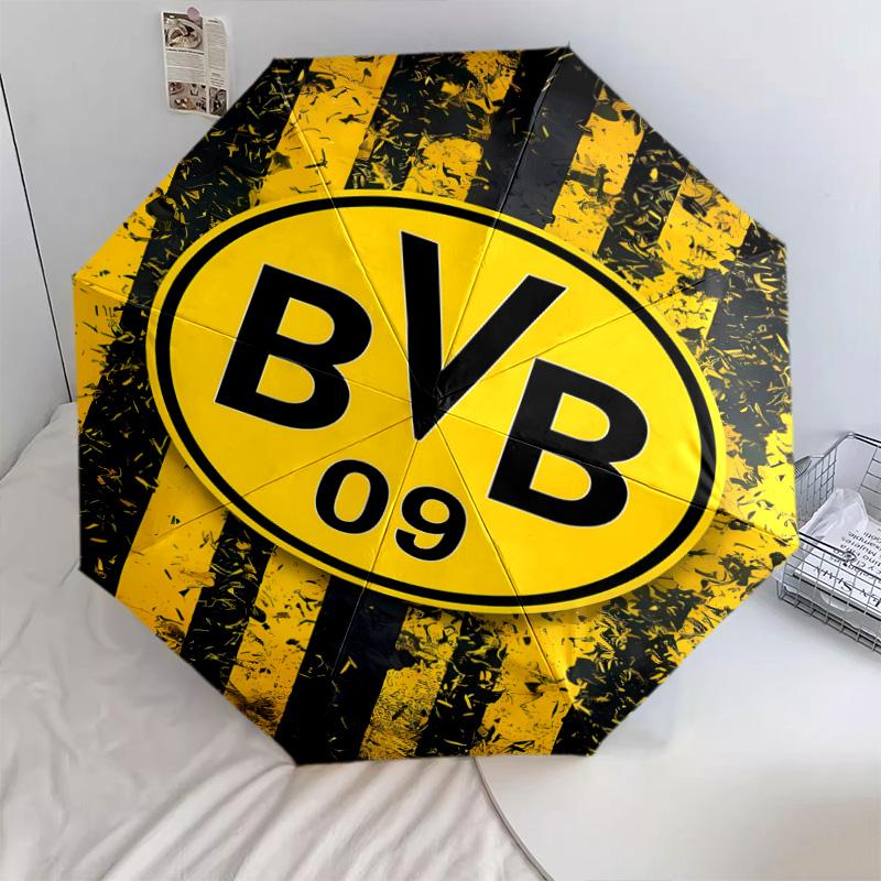 1 PC Automatic Folding Umbrella - Bvb Pattern Portable Foldable Design With 8 Ribs Christmas Birthday Gifts