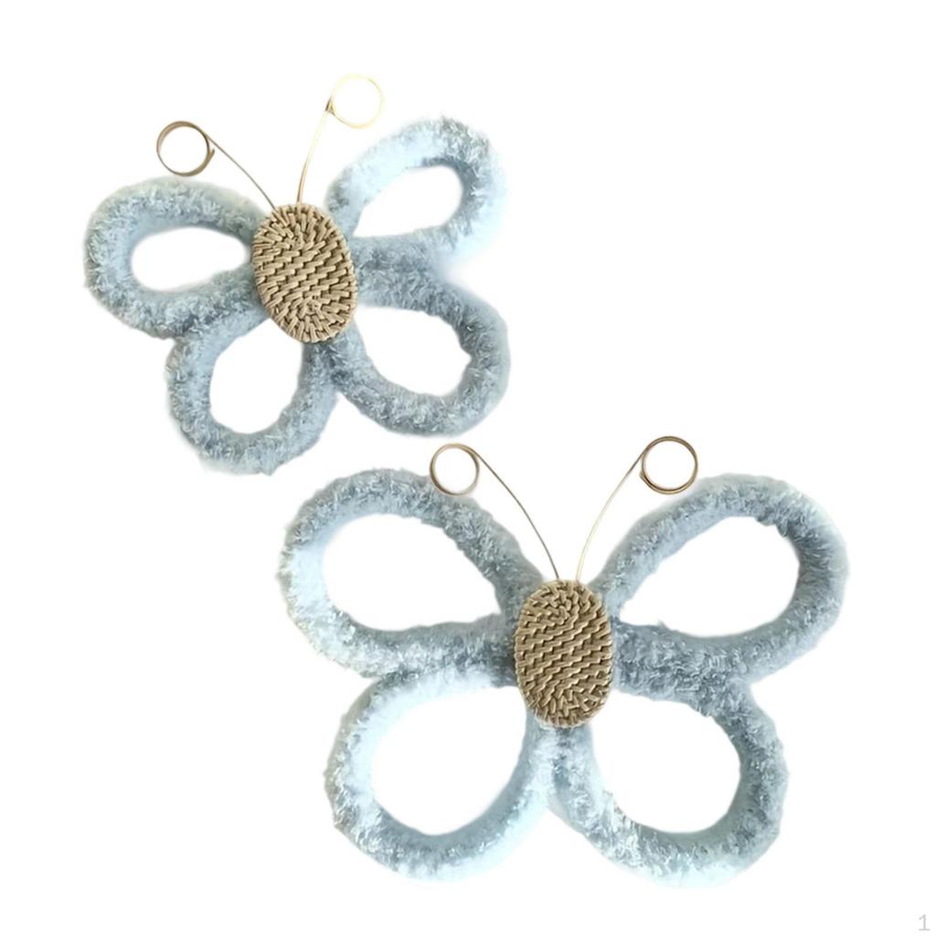 2 Pieces Butterfly Wall Art Decor Hanging Decoration Boho Bohemian Ornament Crafts for