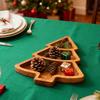 Christmas Tree Serving Dishes Wooden Christmas Tree Display Charcuterie Board Serving Tray For Fruit Cheese Dessert Candy Snack