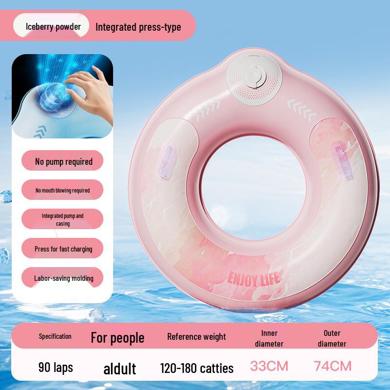 Thickened Portable Inflatable Swim Ring for Adults - Casual Water Sports