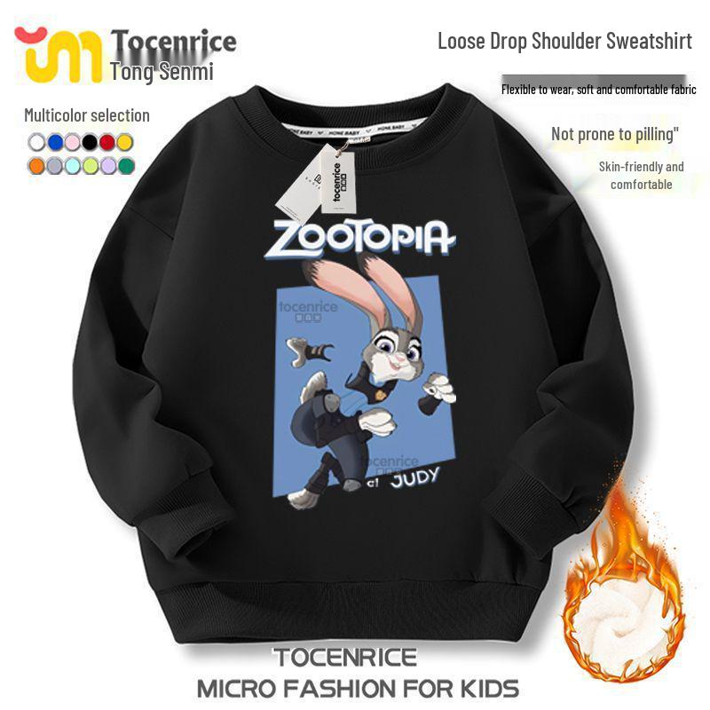Zootopia 2 Fleece-Kapuzenpullover – Charakterkollektion für lässige Kinderkleidung