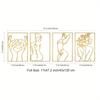 4-Pack Gold Metal Line Wall Art Abstract Woman Body Figure Home Aesthetic Decor Sculpture Gift