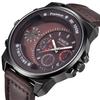 XINEW Sports Men Calendar Sub-dials Decor Faux Leather Band Quartz Wrist Watch