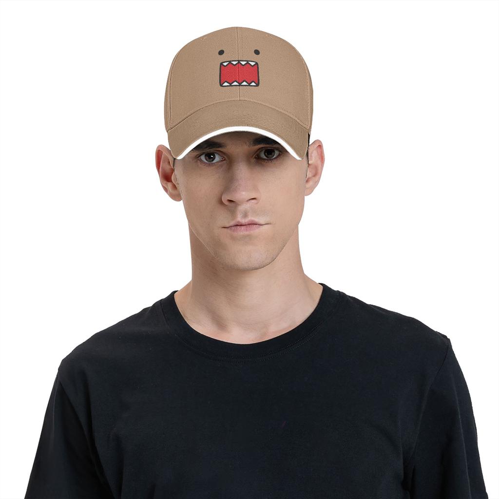 Domo Kun Doll Face Sandwich Baseball Cap Casual Polyester Cute Funny Snapback Cap For Men Women Outdoor Unstructured Soft Hats