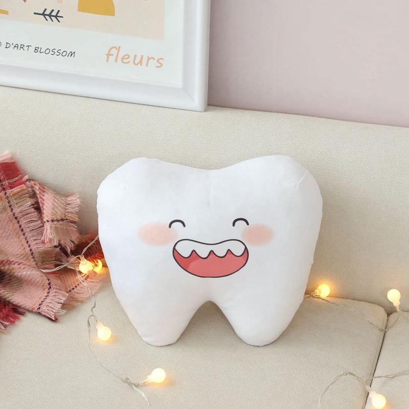20cm Creatief Wit Tanden Pluche Speelgoed Kinder Mondpoets Pop Tandheelkundige Activiteit Cadeau Voor Kinderverjaardag En Kerstmis 20cm