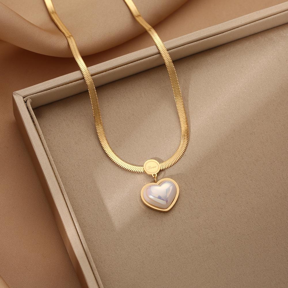 Colier din Oțel Titan Placat cu Aur de 18K, Lanț Claviculă de Înaltă Calitate pentru Femei - Bijuterii care nu se Decolorează