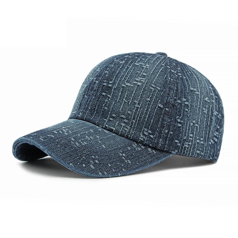 Herbst Winter Denim Baseball Kappe Frauen Jacquard Kappe Im Freien Sonnenschutz Hut Pferdeschwanz Panama Kappe