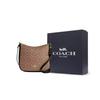 Coach Ellie 27 Logo Zip Closure Coated Canvas Crossbody Shoulder Bag Large Women Bags Khaki Black CZ177-IMQRX