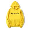 Women's Hooded Long Sleeve Graphic Hoodie Loose Fit Preppy Style FRIENDS Letter Print Pullover Sweatshirt Casual Warm Top for Spring Daily Outfit