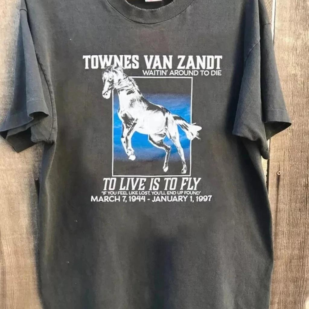 Townes Van Zandt To Live Is To Fly Vintage Graphic Tee Unisex T-Shirt Mens Women