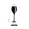 2024 Black Simple Red Wine Cup Star Shine Black Champagne Cup Black Lacquer Wine Cup Blind Glass Stemware