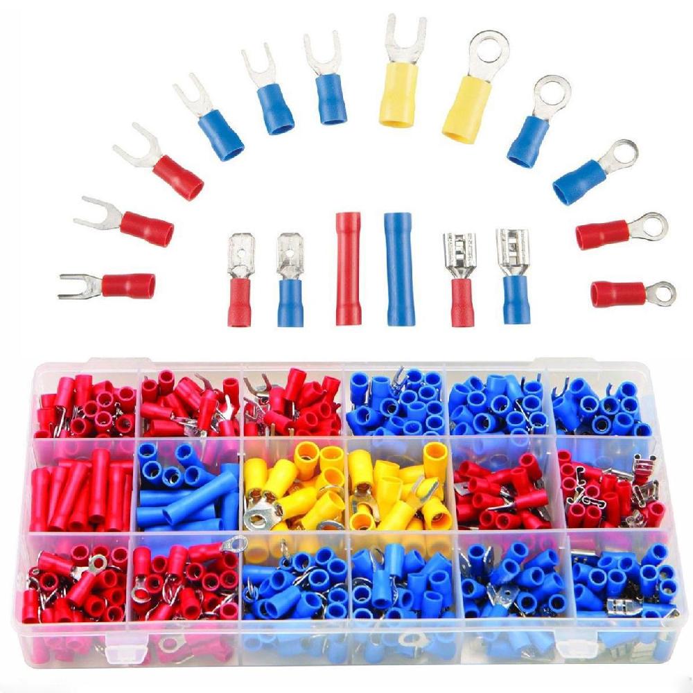 300Pcs Assorted Crimp Terminals Set Insulated Electrical Wiring Connector Kit