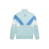 Li-Ning Color-Block Logo Print Zip-Up Collar Long Sleeve Windbreaker Men Outerwear Light-Blue AFDSB39-2