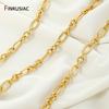 18K Gold Plated Brass 3:1 Special Chain Figaro Chain,High Quality Metal Chain for DIY Necklace Bracelet Making Accessories