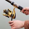 Sougayilang Fishing Rod Set Mini Telescopic Carbon Fishing Rod and Spinning Fishing Reel Combos