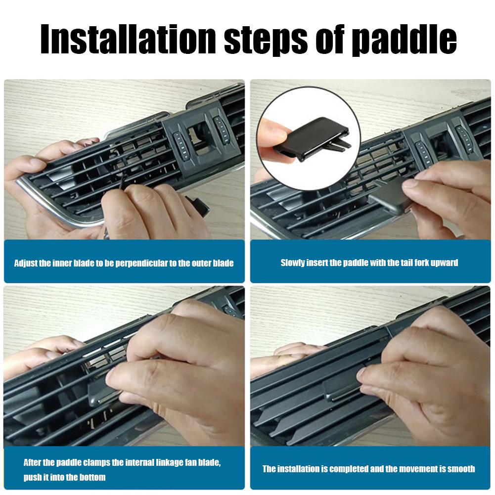 Car Front AC Vent Grille Tab Clip 5ED819701 Air Outlet Slider Clips 5ED819702 for Skoda Octavia 2014 2015 2016 2017 2018 2019