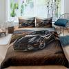 Bedding Set 2/3pcs 3D Racing Car Print Duvet Cover Set Polyester Quilt Cover Pillowcase Single Queen Twin King Size for Boys Men