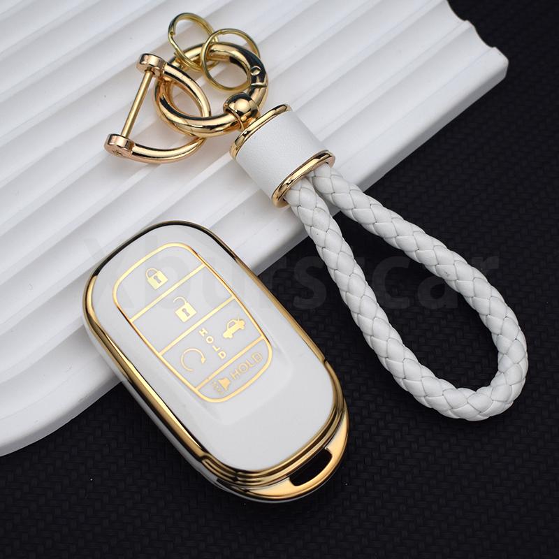 4 5 Buttons Soft Tpu Car Key Case Cover Auto Shell Fob Holder For Honda Civic Accord Hr-V Cr-V Crv Accessories