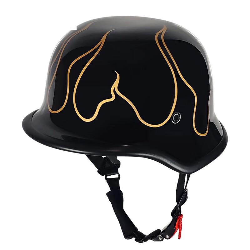 Retro German Style Half Motorcycle Helmet