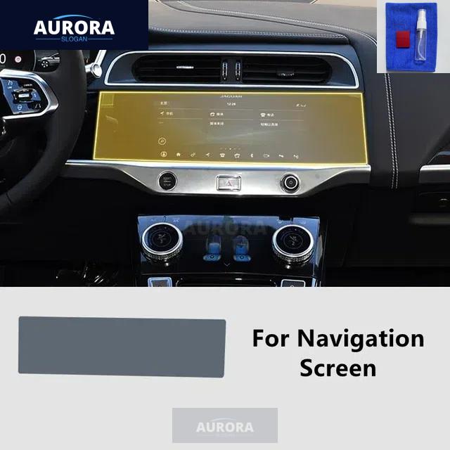 For JAGUAR I-PACE 18-21 Navigation Screen Transparent TPU Protective Film Anti-scratch Repair Film Accessories Refit