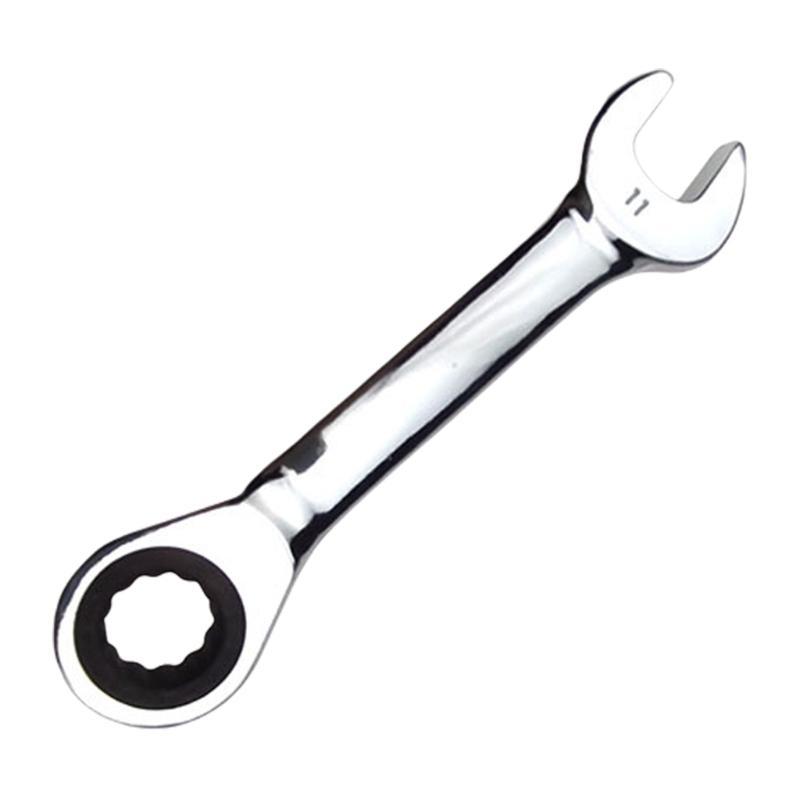 Ratchet Socket Wrench 8-18mm Short Handle Ratchet Wrench Hand Repair Tool Reversible Combination Single Wrench