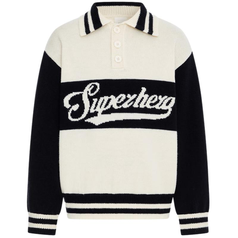 

little MO&Co. Kids Autumn Pullover Polo Sweater 110