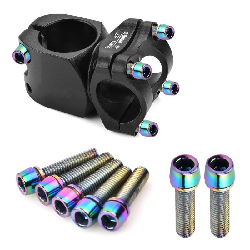 10Pcs/pack Bike Socket Screw 5x20mm/M6x20mm Stem Bolts, Steel Bike Stem Screws