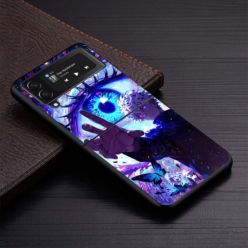 Kaisen J-Jujutsu Gojo Satoru Phone Case For Samsung Galaxy Z Flip3 Flip4 Flip5 Flip6 Flip7 For Z Flip 7 6 5 4 3 5G Hard Folding
