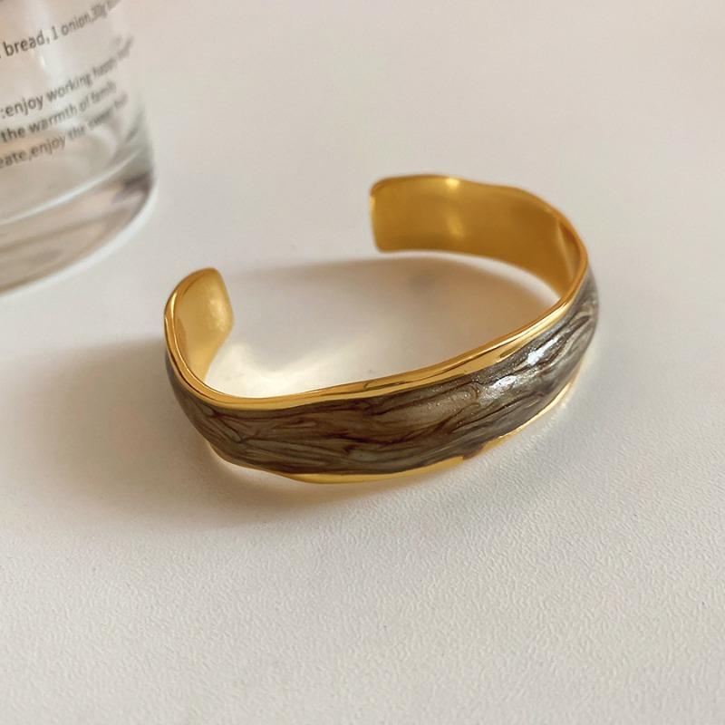Dripping geometric opening bracelet exquisite fashion personality versatile bracelet design sense niche jewelry women