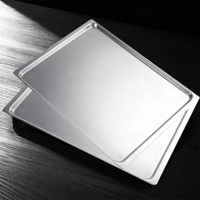 Rectangular Aluminium Alloy Baking Tray Even Heating Thickened Baking Pan High-temperature Resistance Non-stick Oven Tray Cake